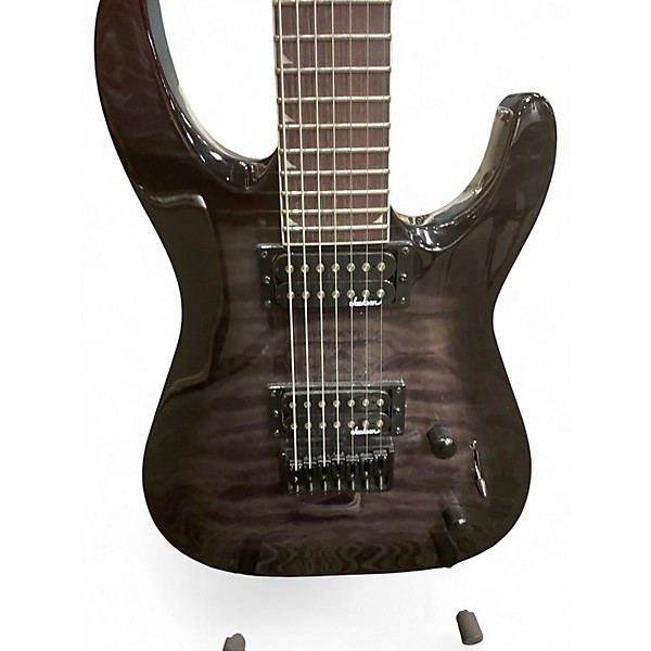 Used 2020s Jackson JS22Q-7 transparent black Solid Body Electric Guitar