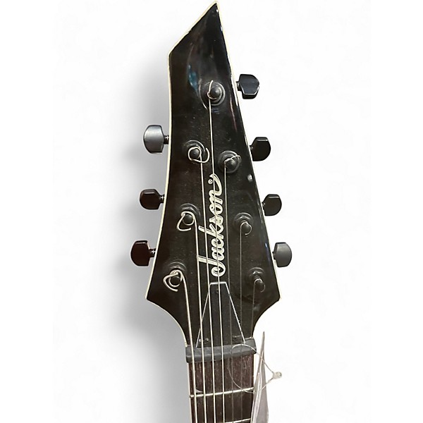 Used 2020s Jackson JS22Q-7 transparent black Solid Body Electric Guitar