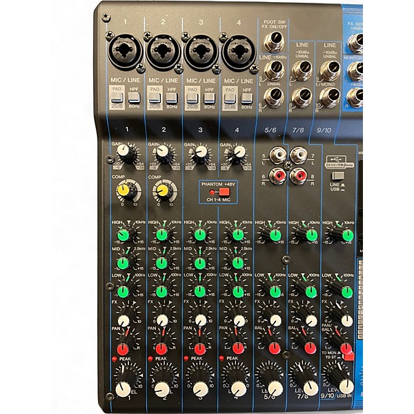 Used Yamaha MG10XU 10 Channel Mixer with Effects Unpowered Mixer
