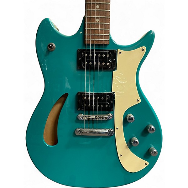 Used Cort TRG J. Triggs Design Aqua Hollow Body Electric Guitar