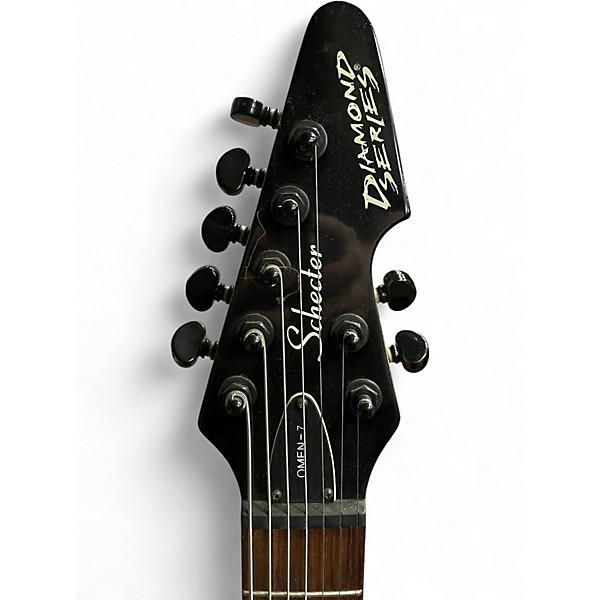 Used Schecter Guitar Research Omen 7 Black Solid Body Electric Guitar
