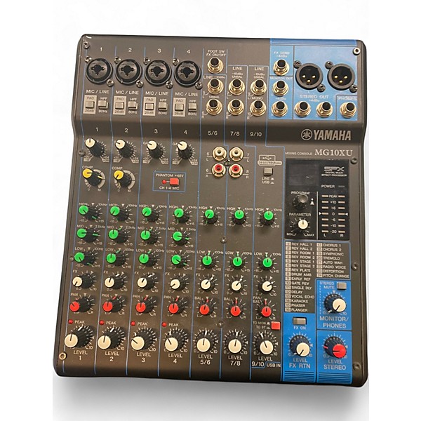 Used Yamaha MG10XU 10 Channel Mixer with Effects Unpowered Mixer