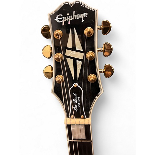 Used Epiphone Les Paul Custom Black Solid Body Electric Guitar