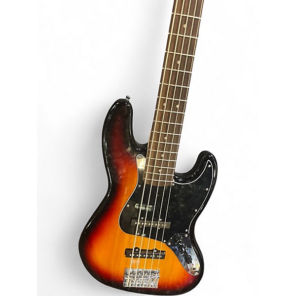 Used Squier Affinity Jazz Bass V 5 String 3 Color Sunburst Electric Bass Guitar