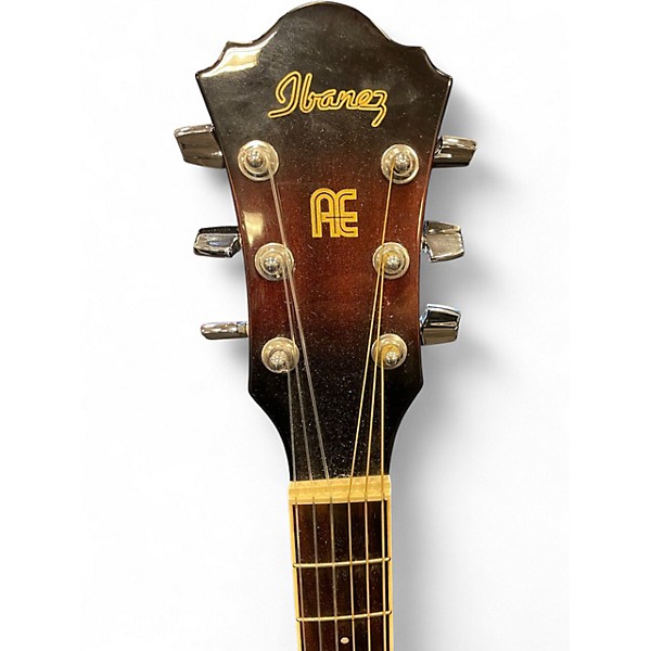 Used Ibanez AEF18E Left Handed DARK VIOLIN SUNBURST Acoustic Electric Guitar