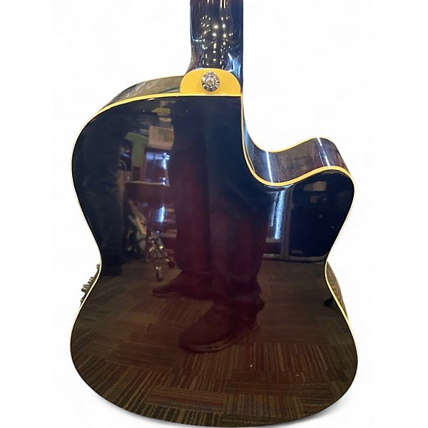 Used Ibanez AEF18E Left Handed DARK VIOLIN SUNBURST Acoustic Electric Guitar