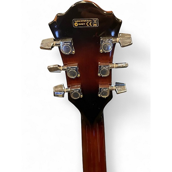 Used Ibanez AEF18E Left Handed DARK VIOLIN SUNBURST Acoustic Electric Guitar