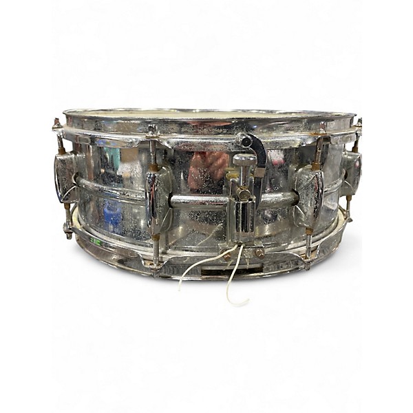 Used Tj Percussion 14in snare Metallic Silver Drum