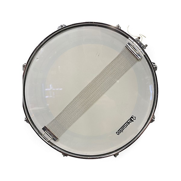 Used Tj Percussion 14in snare Metallic Silver Drum