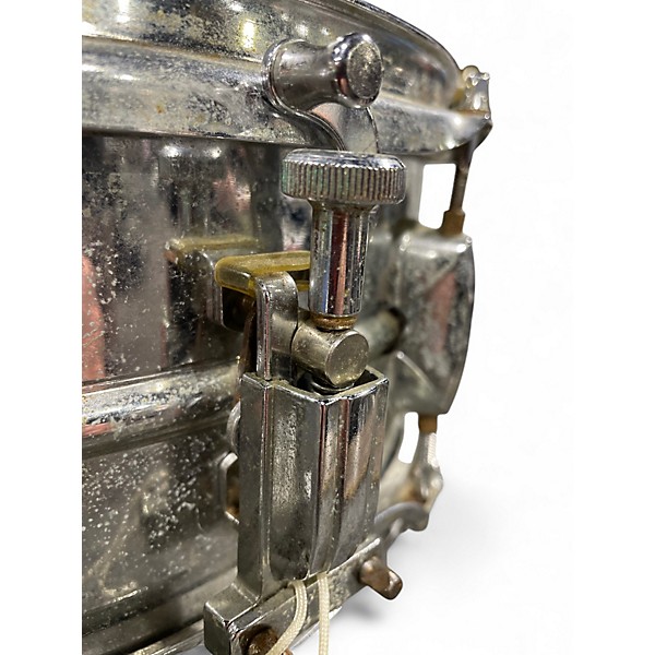 Used Tj Percussion 14in snare Metallic Silver Drum