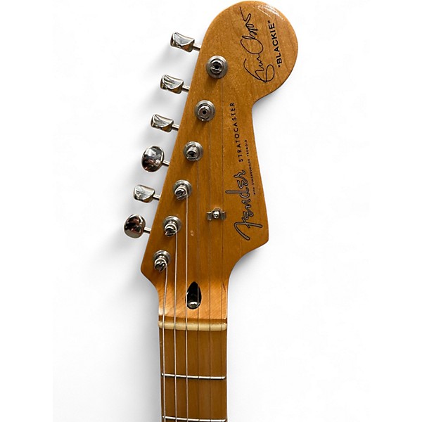 Used Fender ERIC CLAPTON BLACKIE STRATOCASTER Black Solid Body Electric Guitar