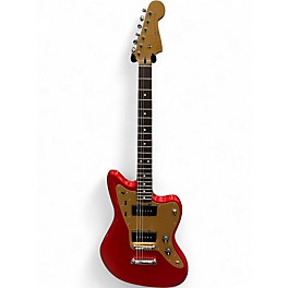 Used Squier DELUXE JAZZMASTER Candy Apple Red Metallic Solid Body Electric Guitar