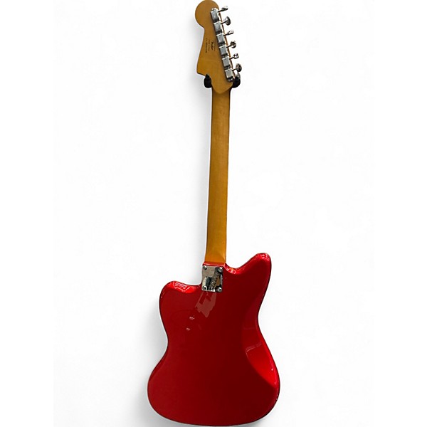 Used Squier DELUXE JAZZMASTER Candy Apple Red Metallic Solid Body Electric Guitar