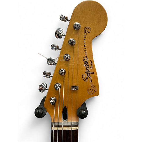 Used Squier DELUXE JAZZMASTER Candy Apple Red Metallic Solid Body Electric Guitar