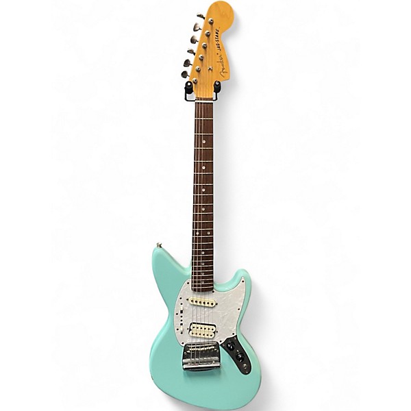 Used Fender Jag-Stang Teal Solid Body Electric Guitar