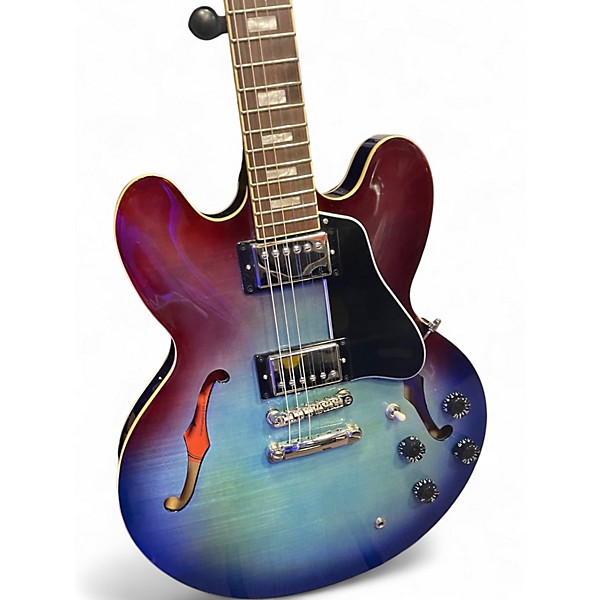 Used Epiphone ES335 Inspired By Gibson Blue Burst Hollow Body Electric Guitar