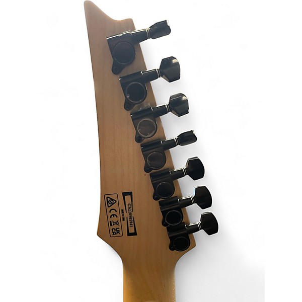 Used Ibanez GIO GRG7221QA Trans Black Solid Body Electric Guitar