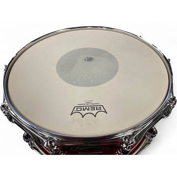 Used Yamaha 14X6.5 Oak Custom Snare Red Drum