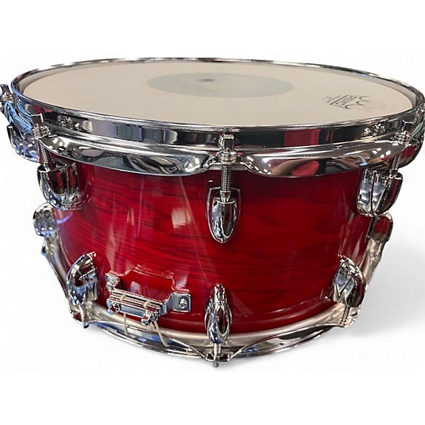 Used Yamaha 14X6.5 Oak Custom Snare Red Drum