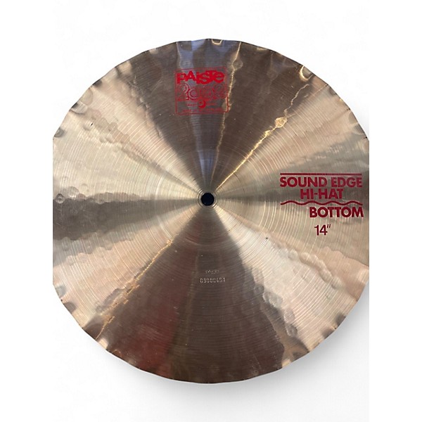 Used Paiste 14in 2002 Sound Edge Hi Hat Pair Cymbal