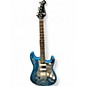 Used SX MIRROR SERIES STRAT COPY Blue Solid Body Electric Guitar thumbnail