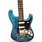 Used SX MIRROR SERIES STRAT COPY Blue Solid Body Electric Guitar