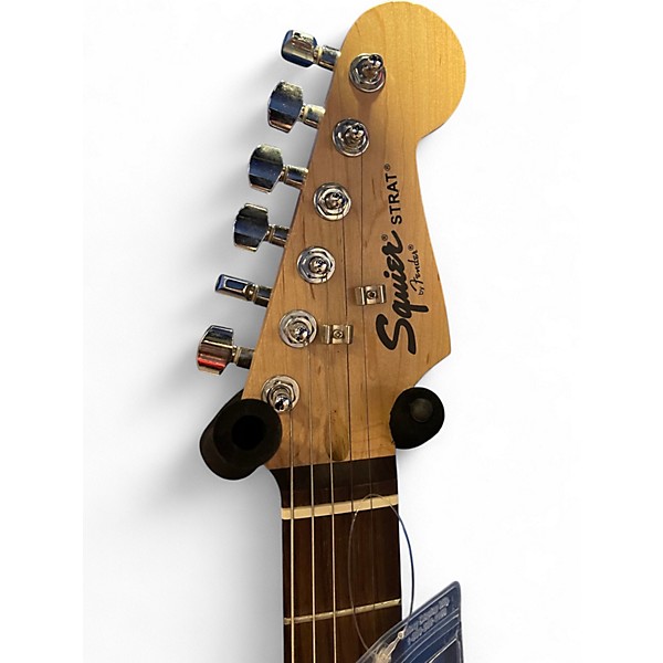 Used Squier STRATOCASTER Black Solid Body Electric Guitar