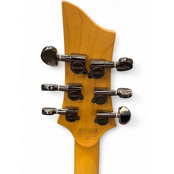 Used Schecter Guitar Research Omen Extreme 6 Blue Burst Solid Body Electric Guitar