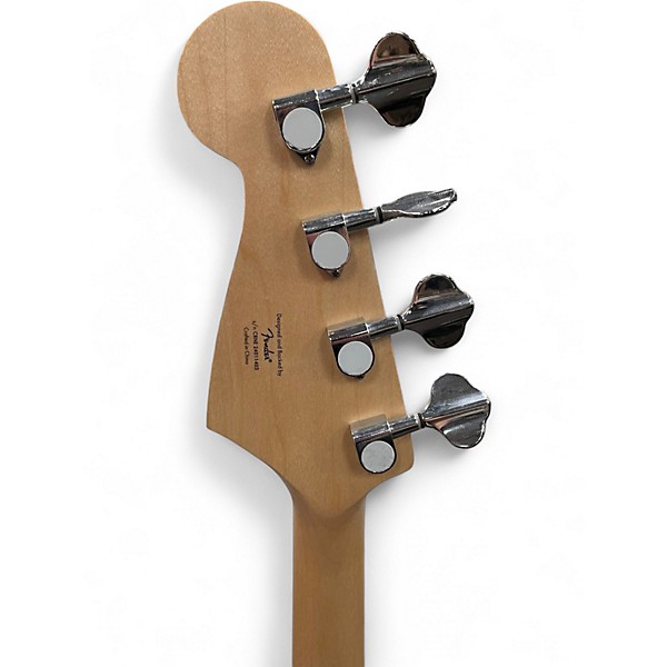 Used Squier Bronco Alpine White Electric Bass Guitar