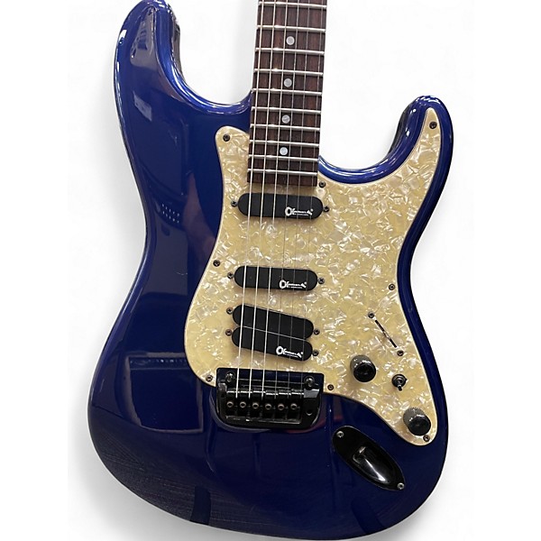 Used 1980s Charvel ST Deluxe Blue Solid Body Electric Guitar