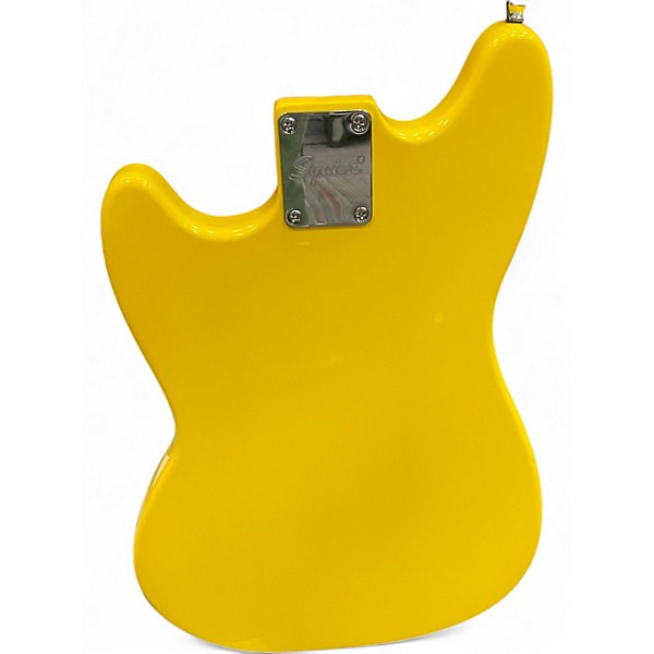 Used Squier MUSTANG Yellow Solid Body Electric Guitar