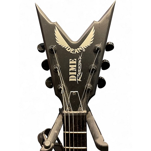Used Dean Dime Razorback V Satin Black Solid Body Electric Guitar