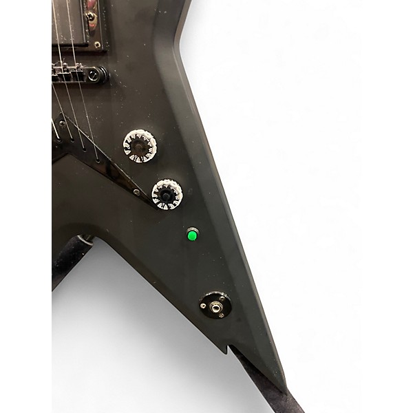 Used Dean Dime Razorback V Satin Black Solid Body Electric Guitar