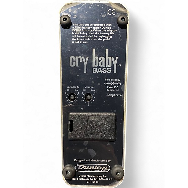Used Dunlop 105Q Cry Baby Bass Wah Bass Effect Pedal