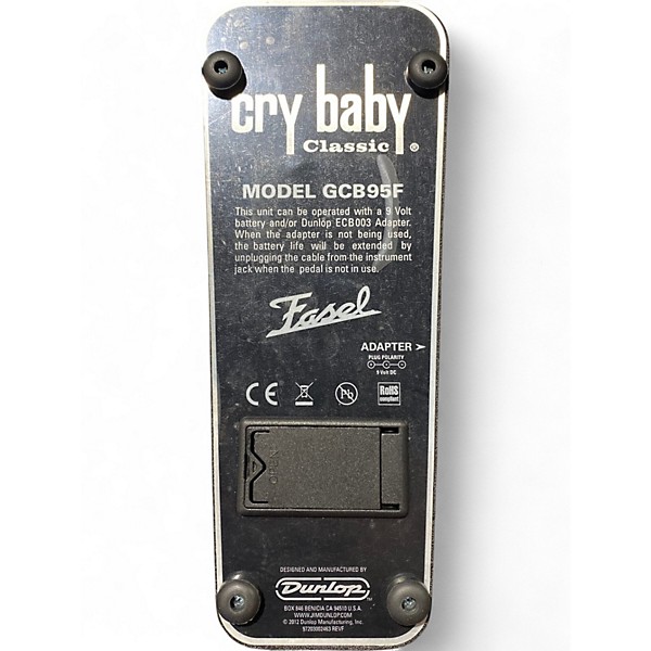 Used Dunlop GCB95F Crybaby Classic Wah With Fasel Inductor Effect Pedal
