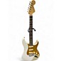 Used Fender American Performer Stratocaster SSS White and Gold Solid Body Electric Guitar thumbnail