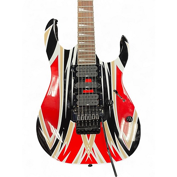 Used Ibanez RG370DXGP2 Black with Red and White Solid Body Electric Guitar
