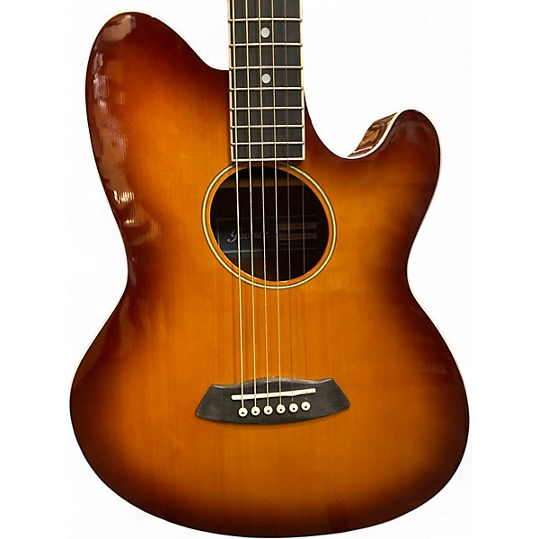 Used Ibanez TCY10E Talman 2 Tone Sunburst Acoustic Electric Guitar