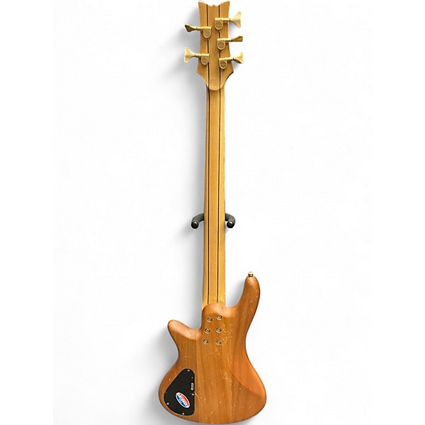 Used Schecter Guitar Research Stiletto Studio 5 String Natural Electric Bass Guitar
