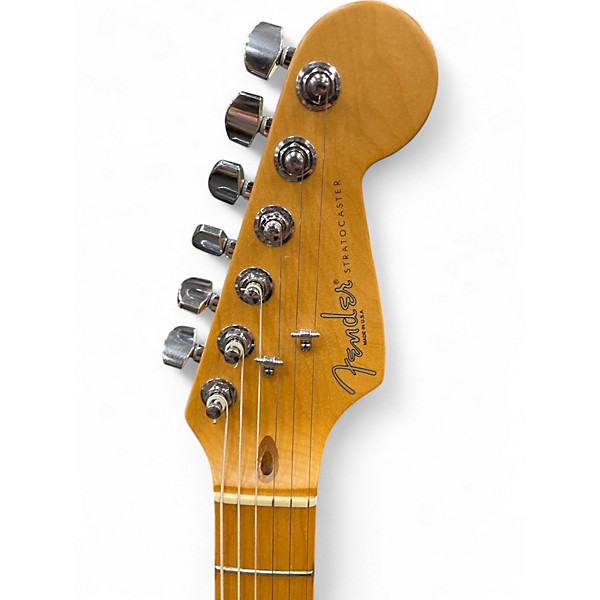 Used 1998 Fender American Standard Stratocaster Maroon Solid Body Electric Guitar