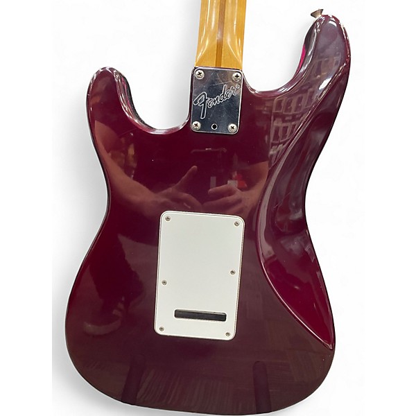 Used 1998 Fender American Standard Stratocaster Maroon Solid Body Electric Guitar