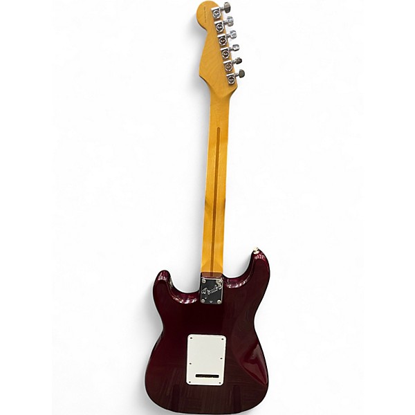 Used 1998 Fender American Standard Stratocaster Maroon Solid Body Electric Guitar