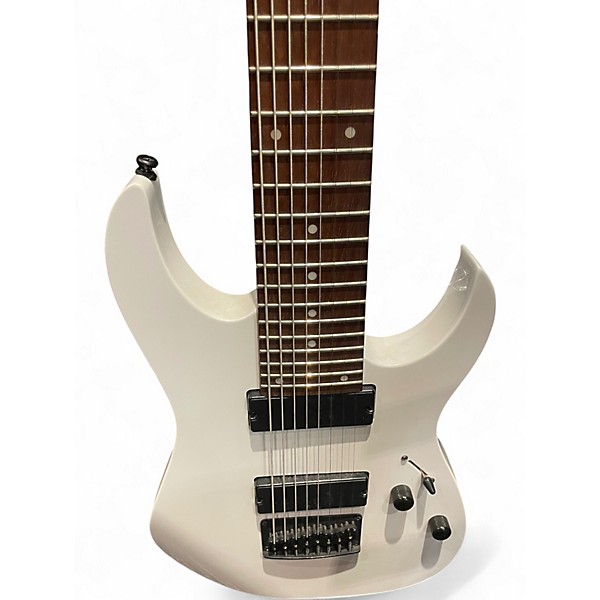 Used Ibanez RG8 8 String white Solid Body Electric Guitar