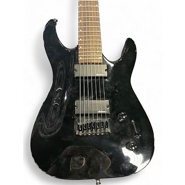 Used Jackson JS22-7 Dinky 7 String Black Solid Body Electric Guitar