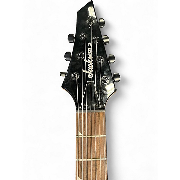 Used Jackson JS22-7 Dinky 7 String Black Solid Body Electric Guitar