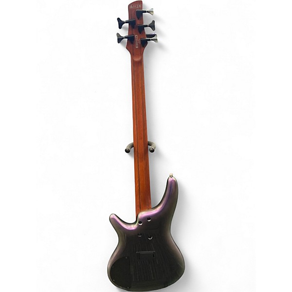 Used Ibanez SR505e 5 String black aurora burst Electric Bass Guitar