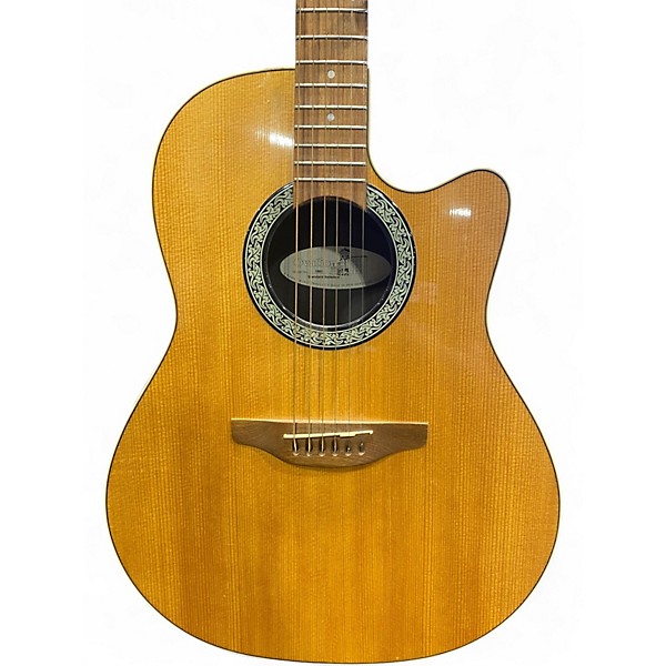 Used Ovation 1861AX-5 Standard Balladeer Natural Acoustic Electric Guitar