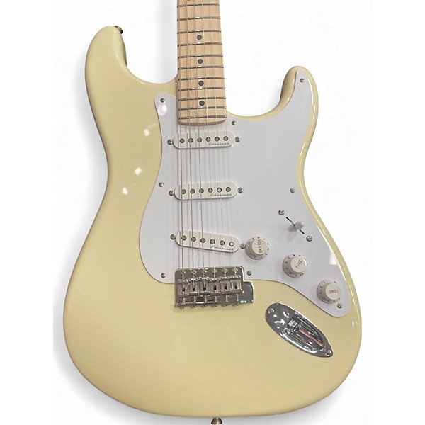 Used Fender Artist Series Eric Clapton Stratocaster Olympic White Solid Body Electric Guitar