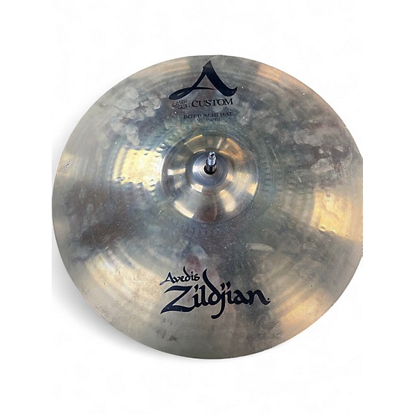 Used Zildjian 14in A Custom Hi Hat Pair Cymbal