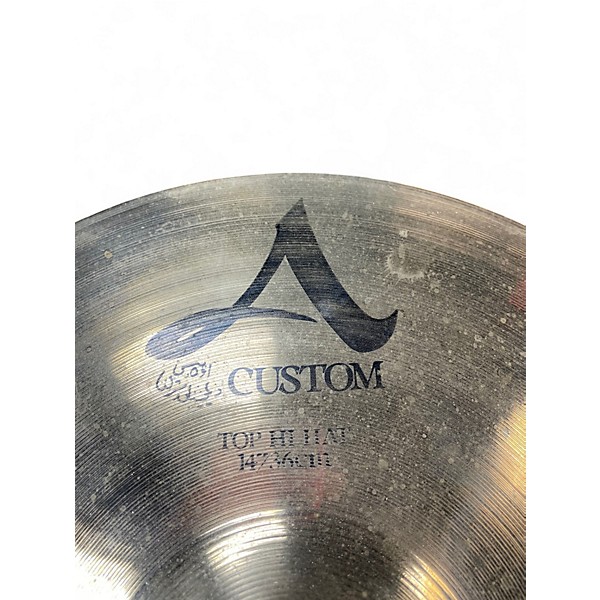 Used Zildjian 14in A Custom Hi Hat Pair Cymbal